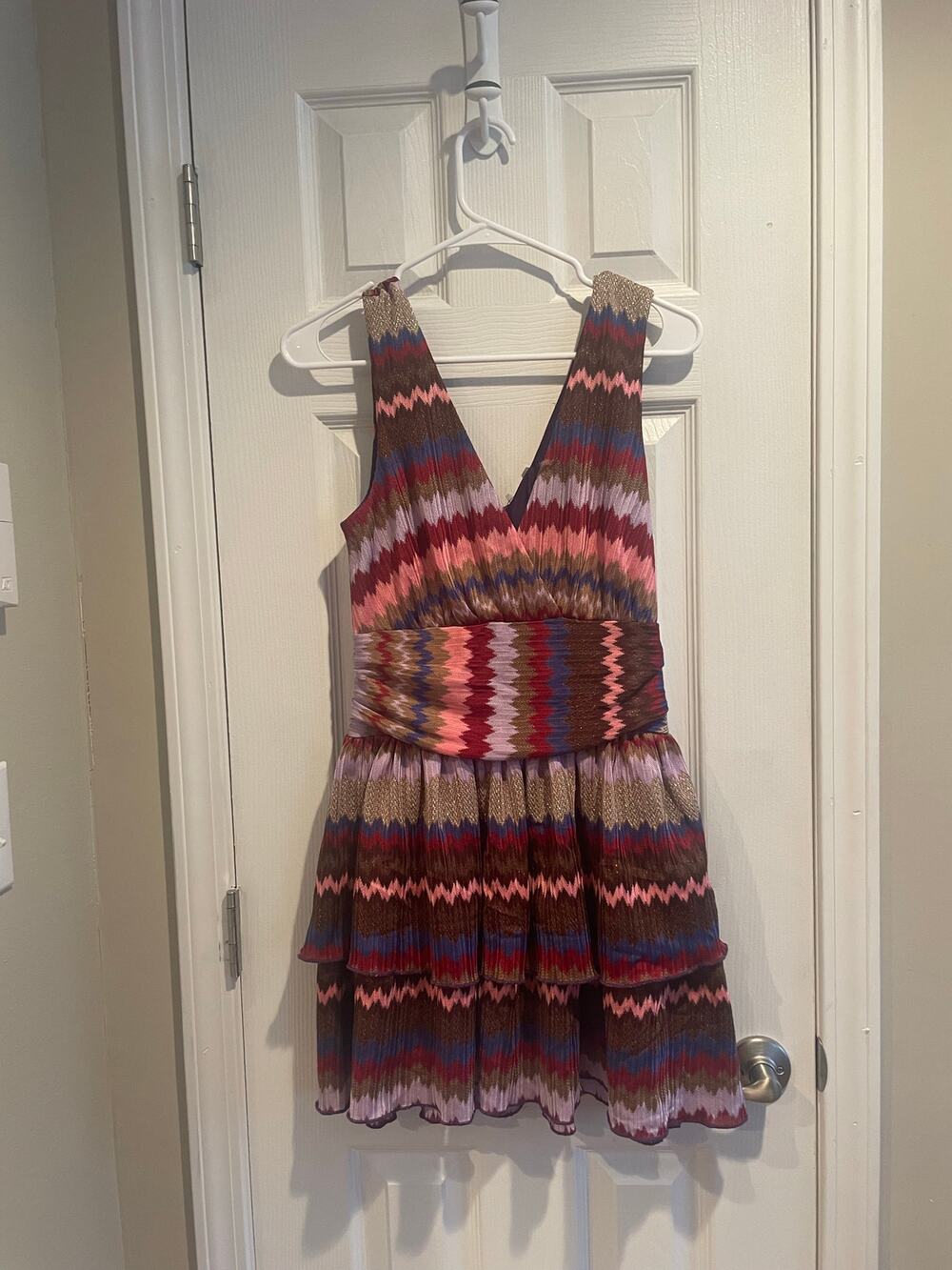 Ramie Brooke Laura ZigZag Sleeveless Mini Dress, A71